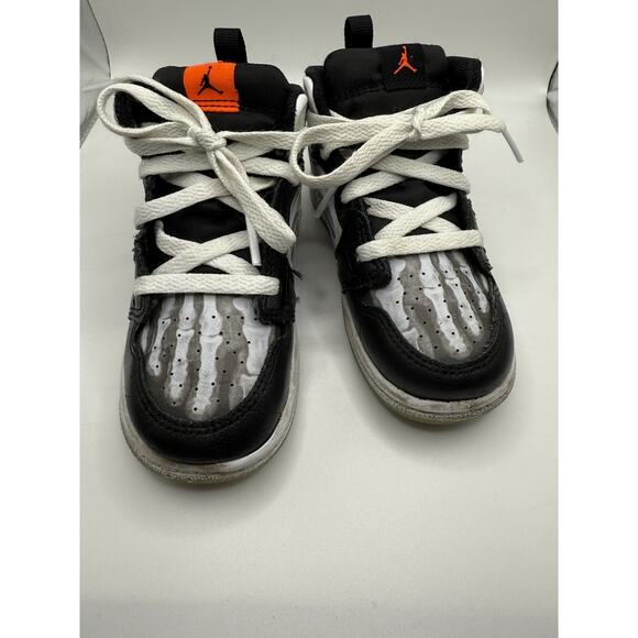 Nike Air Jordan 1 X-Ray Mid Black Gray HF3211-001 Toddler 8C Boys Kids Sneakers - Picture 3 of 8